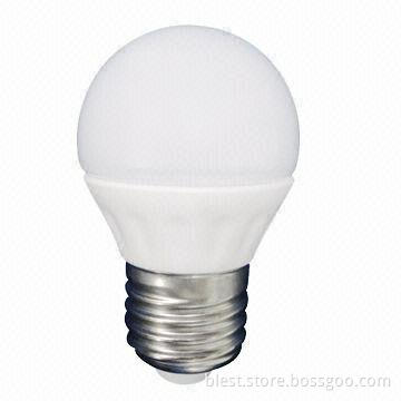 E27 led Bulb with 3W Power, 85 to 265V AC Operating Voltage and Ceramic Housing
